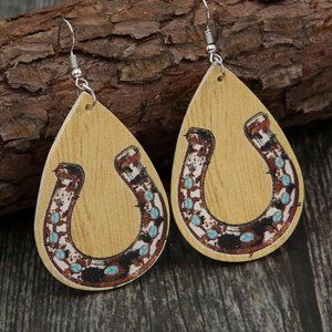 Western Cowboy Horseshoe Earrings